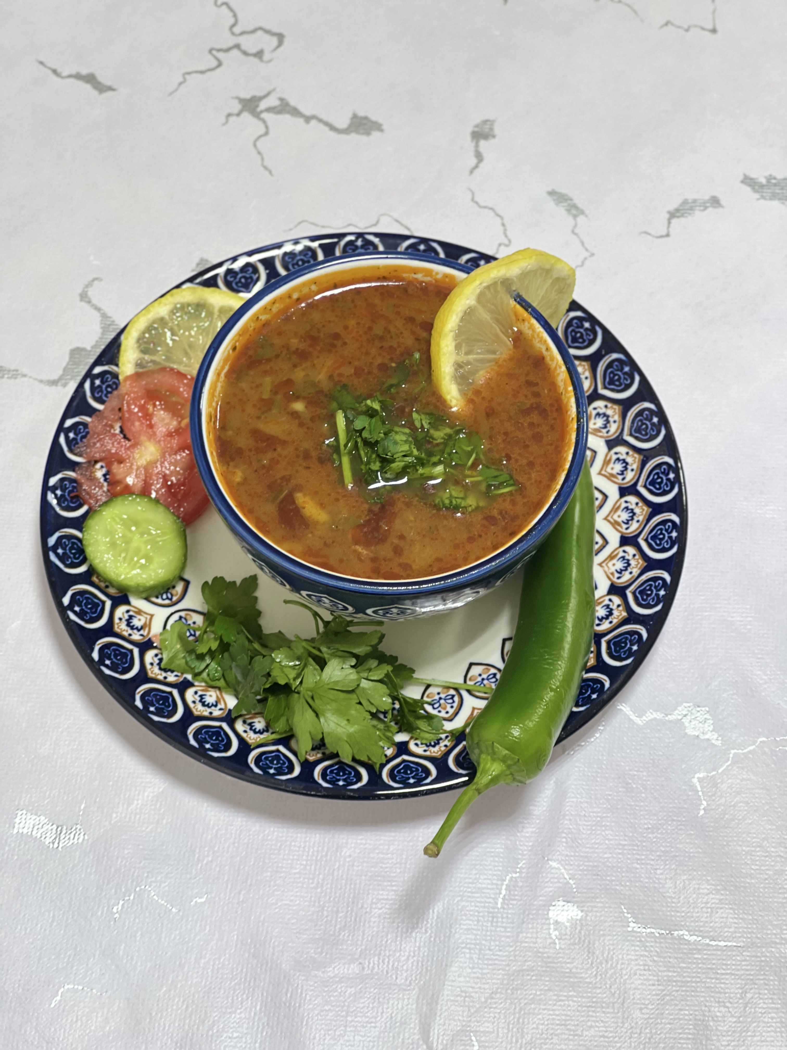 شربة طرابلسية بالحوت  